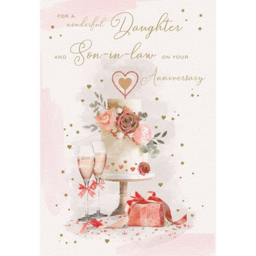 Picture of FOR A WONDERFUL DAUGHTER AND SON IN LAW ANNIVERSARY CARD